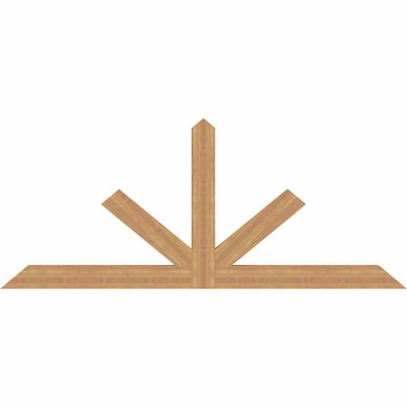 Ekena Millwork Saratoga Timber Gable Bracket, Western Red Cedar, 96"W x 40"H x 3 1/2"D x 5 1/2"F, 10/12 Pitch GBW096X40X0406SAR00SWR
